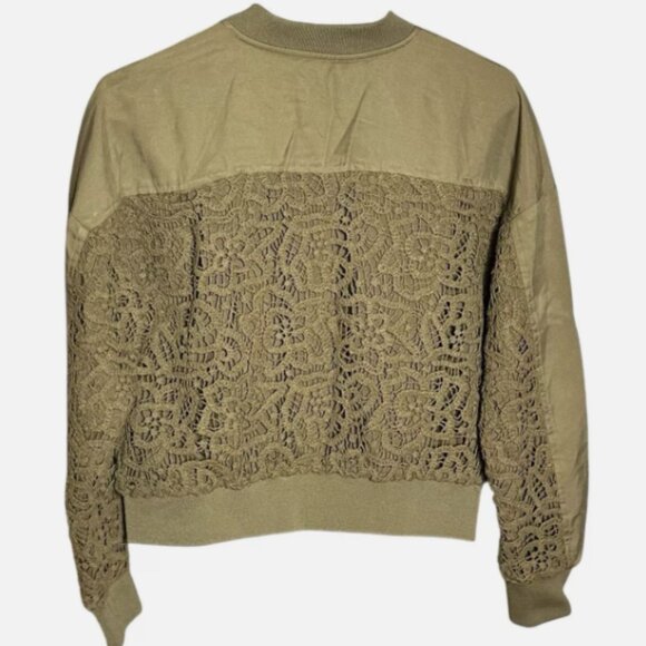 Brand New by Anthropologie Crochet Bomber Jacket - Picture 13 of 15